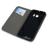 Кожен калъф тефтер и стойка Magnetic FLEXI Book Style за Samsung Galaxy S6 Edge+ G928 / S6 Edge Plus черен